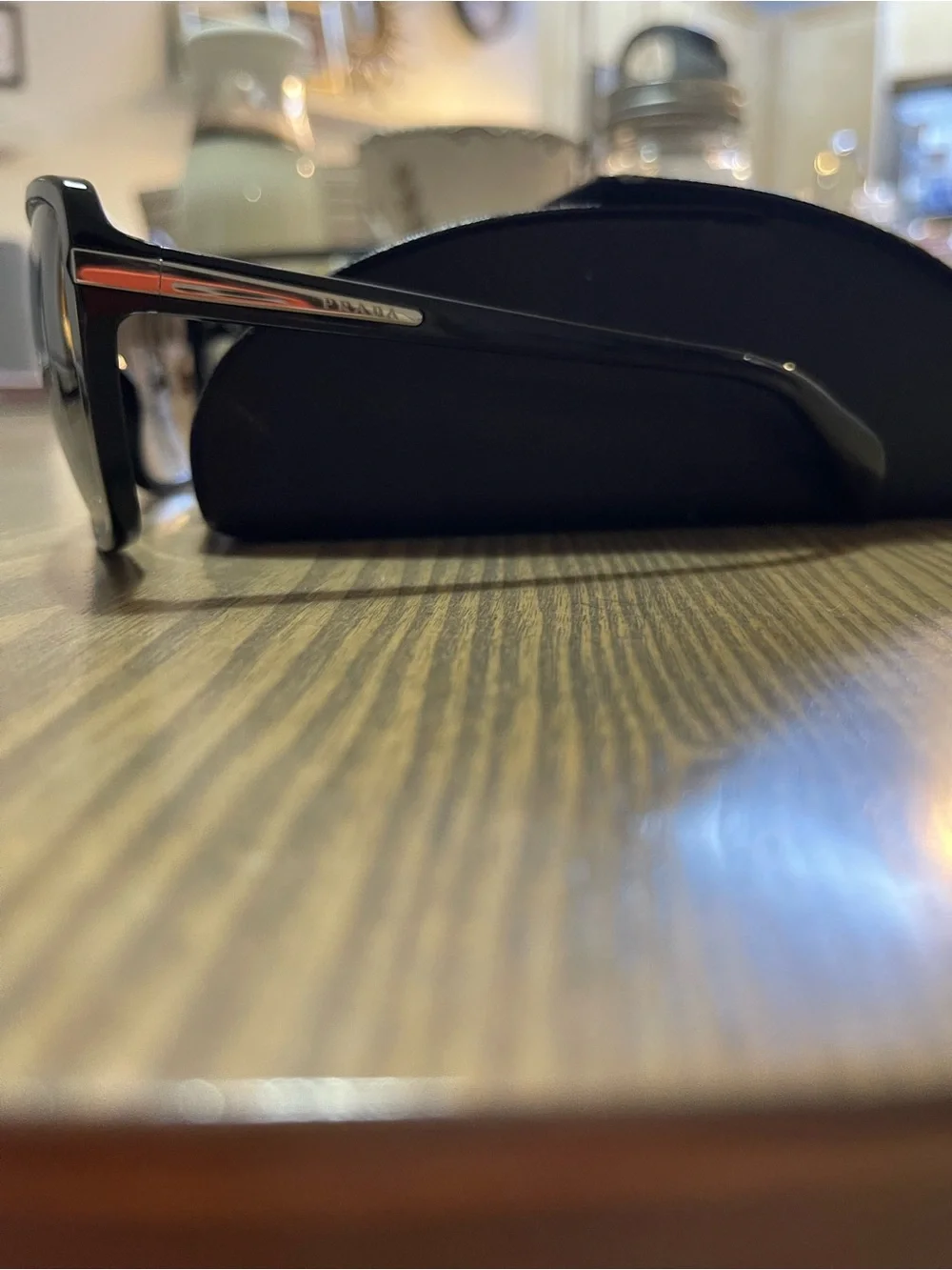 Prada Women’s Black Square Sunglasses with Protective Case
